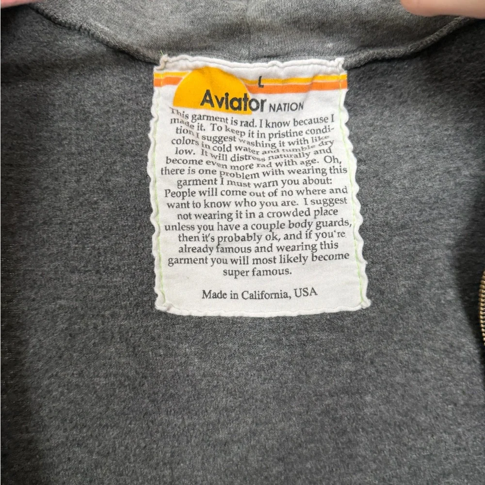 Aviator Nation zip up - Picture 2 of 2